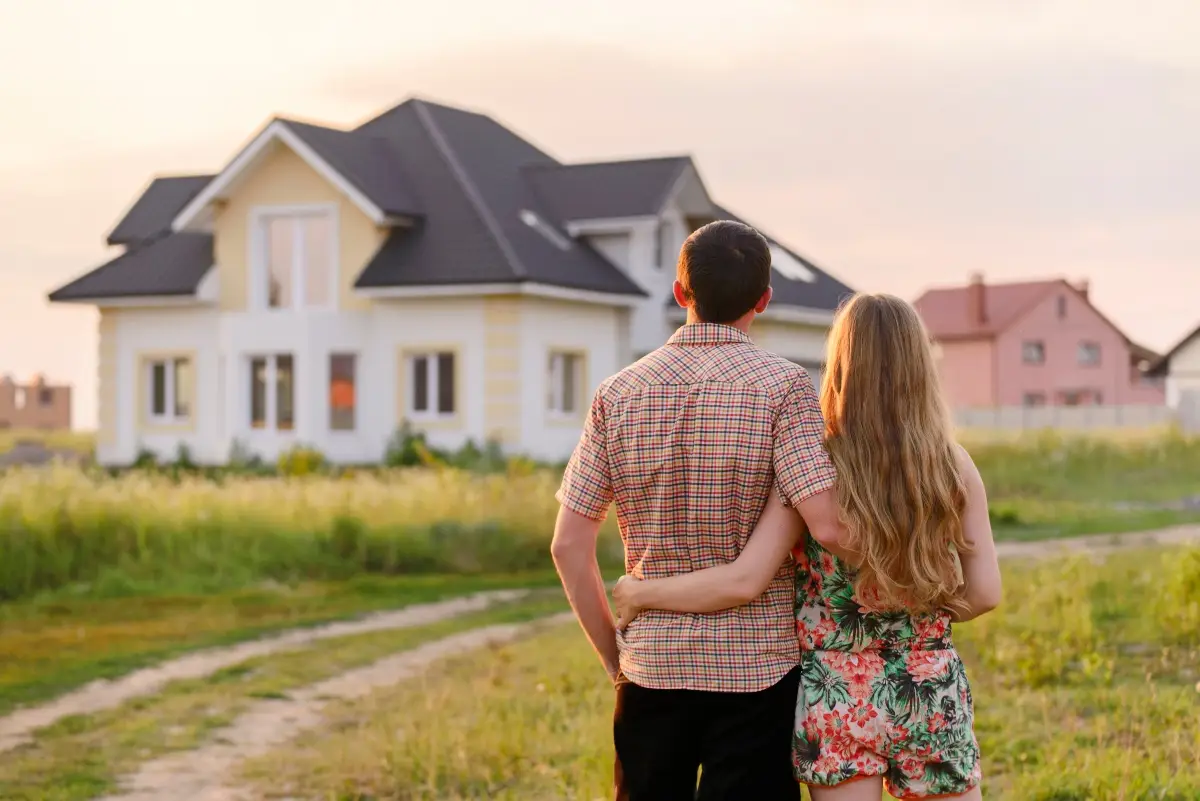 A family preparing to buy a house