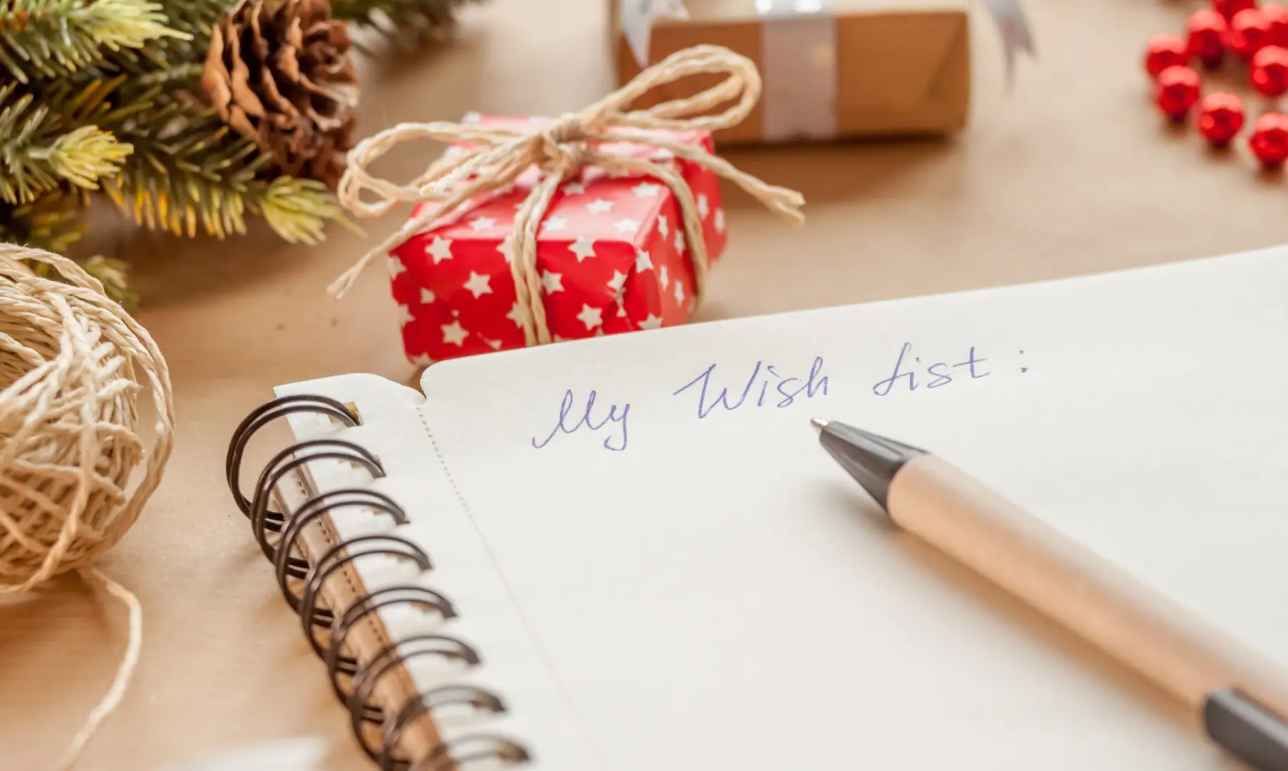 A homebuyer creating their homebuying wish list